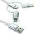 NEWlink 1.2m 3-in-1 USB Charging Cable USB-A To USB Micro USB-A To USB-C USB-A to Lightning - White