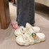 EVA Stepping On Shit Feeling Thick-soled Sandals And Slippers Women's Summer Outerwear 2023 New Flower Heightened Two-wear Cute Beach Sandals
