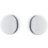 Sterling Silver Flat Disc Stud Earrings