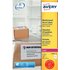 Avery Weatherproof Shipping Laser Labels 4 per Sheet White- L7994-25