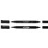 Q-Connect Dual Tip Marker Pen Black (Pack of 10) 96082000