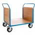 2 Veneer Ends Platform Truck; 1500 x 800 x 1050; 500kg; Blue/Veneer