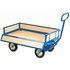 Heavy Duty Turntable Truck; 4 Sided Unit w Braking Handle; Blue/Veneer