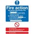 Safety Sign Fire Action Standard A5 PVC
