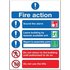 Safety Sign Fire Action Symbol A5