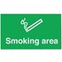 Safety Sign Smoking Area 300x500mm PVC