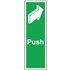 Safety Sign Push 150x50mm Self-Adhesive