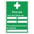 Safety Sign First Aid 600x450mm Self-Adhesive