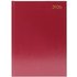 5 Star Desk Diary 2 Page Per Day A4 Burgundy 2026 KF2A4BG26