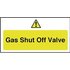 Gas Shut Off Valve Sign