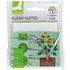 Q-Connect Clear Notes 76x76mm Semi-Transparent Assorted (Pack of 4)