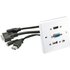 Lindy Multi AV Faceplate HDMI VGA USB Audio White 60220
