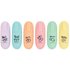 Q-Connect Fun Mini Highlighter Pens Pastel Assorted (Pack of 6)