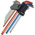 Clarke Pro Clarke PRO344 9 Piece Colour Coded Extra-Long Ball End Metric Hex Key Set