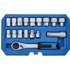 Blue Spot Tools Blue Spot 01616 3/8" & 1/2" Multi Fit Pass Through Socket Set 17 pc