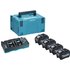 Makita XGT Makita 191U48-0 XGT Power Source Kit with 4 x 5Ah Batteries, Twin Charger and MakPac Case