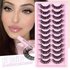 Lash extension set 12 pairs of eyelashes Natural fiber eyelashes thick artificial eyelashes