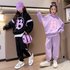 Girls Spring And Autumn Sports Suit 2024 New Style Middle And Large Children Loose Children’s Hooded Sweater Children’s Clothing Two Piece Set