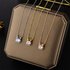 Stainless Steel Classic Zircon Pendant Necklaces For Women Fashion Romantic Wedding Jewelry