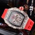 2023 Square Diamond Full Sky Star Business Men’s Multifunctional Calendar Six Pin Running Second Quartz Watch