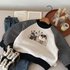 Men’s women’s clothing hoodies for winter 2024, new cartoon three-dimensional puppy with velvet cover, pullover and