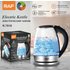 Premium Borosilicate Glass Electric Kettle With Blue LED – 2.0L Fast Boiling, Auto Shut-Off, EU Plug, 2000W For Home & Office