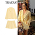 Women’s Clothing Summer New Lapel Single Breasted Long Sleeved Shirt Mid Waist Casual Pants Suit