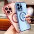 Magsafe Wieless Chage ose Flowe Phone Case Fo iPhone 11 12 13 14 15 Po Max Plus Soft Magnetic Bumpe Silicone