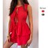 Women’s Clothing Sleeveless Lace Up Top Slim Fashion Street Women’s Casual Pants Suit 68617