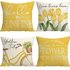 Cross-border Hot Selling Yellow Bicycle Tulip Pattern   Pillow Case Living Room Bedroom Sofa Decorative Pillow Case