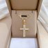 Shiny Luxury Zircon Cross Pendant Necklace for Women Men Stainless Steel Chain Trendy Jewelry Accessories Gifts for Friends
