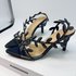 2025 Spring Straight Pointed Toe Rhinestone Leaf Sandals, Novelty Style, Fashion High Heels Casual Versatile