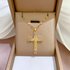 Exquisite Fashion Women’s Cross Pendant Necklace Religious Jesus Zircon Jewelry Girls Anniversary Birthday Party Gifts
