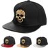 Classic Vintage Street Hip Hop Dance Cap Leather Hip Hop Style Metal Skull Snakeskin Print Baseball Cap