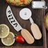 Stainless Steel With Oak Handle, PIZZA Roller Cutter, Slicer, Baking Tool, Pizza Cutter