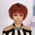 180% Density Short Curly Wavy Hair Wigs With Bangs 6 Inch Brazilian Curly Human Hair Wigs For Women