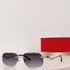 sunglasses men designer CT01200 Leopard Head Composite Metal Rimless Optical Frame Classic Rectangle Square gold
