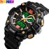 Time beauty SKMEI can set 3 time tough guy black gold multi-functional outdoor sports waterproof men's watch