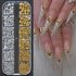 Beauty Health Hot Selling 12 Grid Mixed Gold And Silver Semi Circular Pearl Nail Jewelry Star Moon Metal Nail Decoration Accessories
