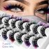 7 Pairs Faux Mink Colorful False Eyelashes Natural Multilayered 3D Dense Vivid Colors For Party Makeup Fluffy Volume Lashes