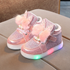 XUANMU Children’s Led Sneakers Girls Glowing Kids Shoes Luminous For Girls Sneakers Baby Kid Shoes with Backlight Sole X0258