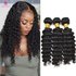 3PCS Grade Brazilian Virgin Hair Bundles for Black Women Bundle Double Weft Unprocessed Human Hair Bundles Natural Color for Women Deep Wave Hair