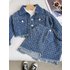 Baby Girl Spring And Autumn College Style Long Sleeved Casual Suit 2025 Girl Xiaoxiang Style Workwear Jacket Short Skirt Two Piece Suit