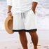 Men’s Clothing Independent Station New Shorts With Multiple Pockets, Drawstring Jacquard Men’s Beach Pants