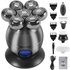 5 In 1 Electric Head Shaver For Bald Men 7D Floating Cutter Beard Trimmer Clipper IP68 Waterproof Shaving USB Wireless Charging