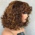Synthetic wig New Women’s Fashionable Explosion Small Short Curly Hair Multi Color Wig Head Cover