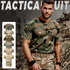 Men’s Clothing Quick Drying Camouflage Short Sleeved Men’s Round Neck Outdoor Development Physical Training Suit Breathable Tactical T Shirt