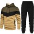 New splicing men’s and women’s leisure solid color splicing Sportswear running outdoor fashion two-piece set