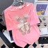 Women’s Clothing Goods Three Dimensional Diamond Sequin Embroidery Cartoon Short Sleeved T Shirt For Women Summer Loose Fashion Age Reducing Tops