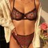 Women’s Intimates Ultra Thin Transparent Heart Shaped Printed Women’s Underwear Set Big Chest Small Bra